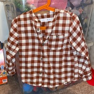 Zara flannel shirt for toddler boy